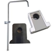 Creative Adjustable Shower Rod Holder Shower Slide Rail Bar Stand Clamp Lifting Rod Fixed Bracket Bathroom Accessories