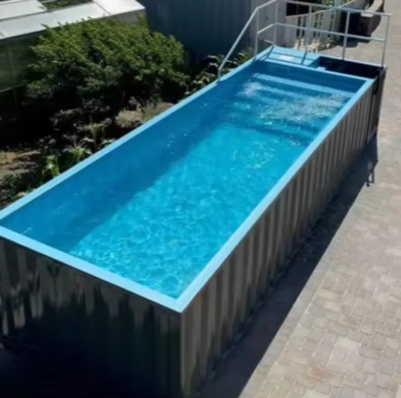 Container Pool System Luxury Outdoor Swimming Pool Steel Frame Modular Pool for Backyard Villa Resort Projects
