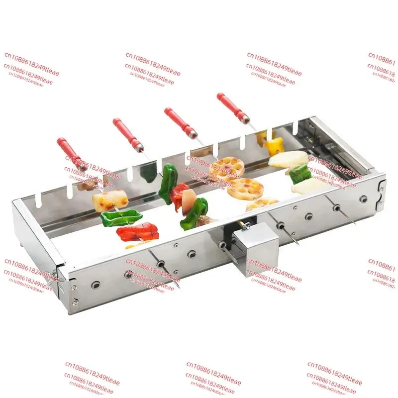 Automatic flip rack, adjustable width, grill grill, grill, tumble skewer
