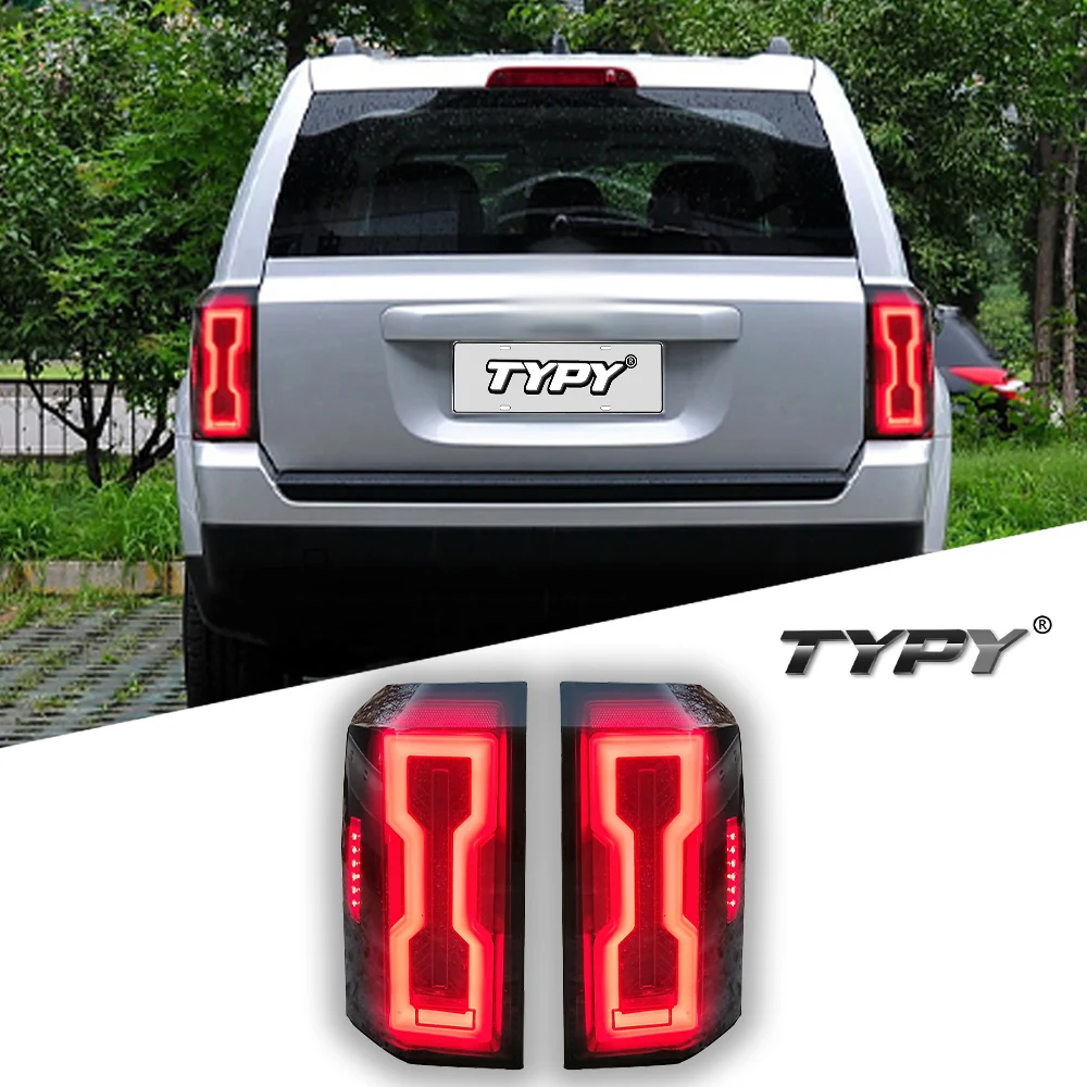 TYPY Car For Jeep Patriot Taillight 2009-2016 Upgrade Modified to New DRL Dynamic Turn Signal LED Taillight Auto Accessories