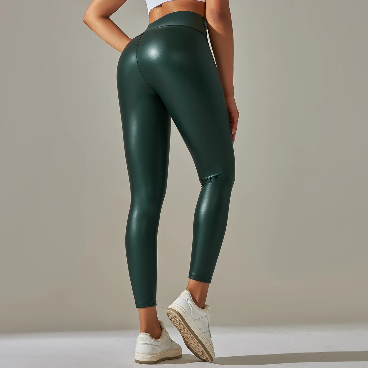 XS-5XL Frauen Leggings PU Leder Leggings Schwarz Leder Bleistift Hosen Hohe Taille Sexy Dünne Dünne Leder Hosen Neue