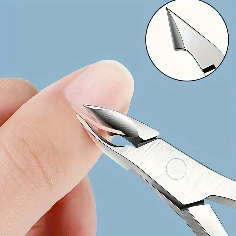 1pc Stainless Steel Cuticle Nipper, Single Piece Dead Skin Remover, Manicure Pedicure Tool, Unscented Nail Care Accessory