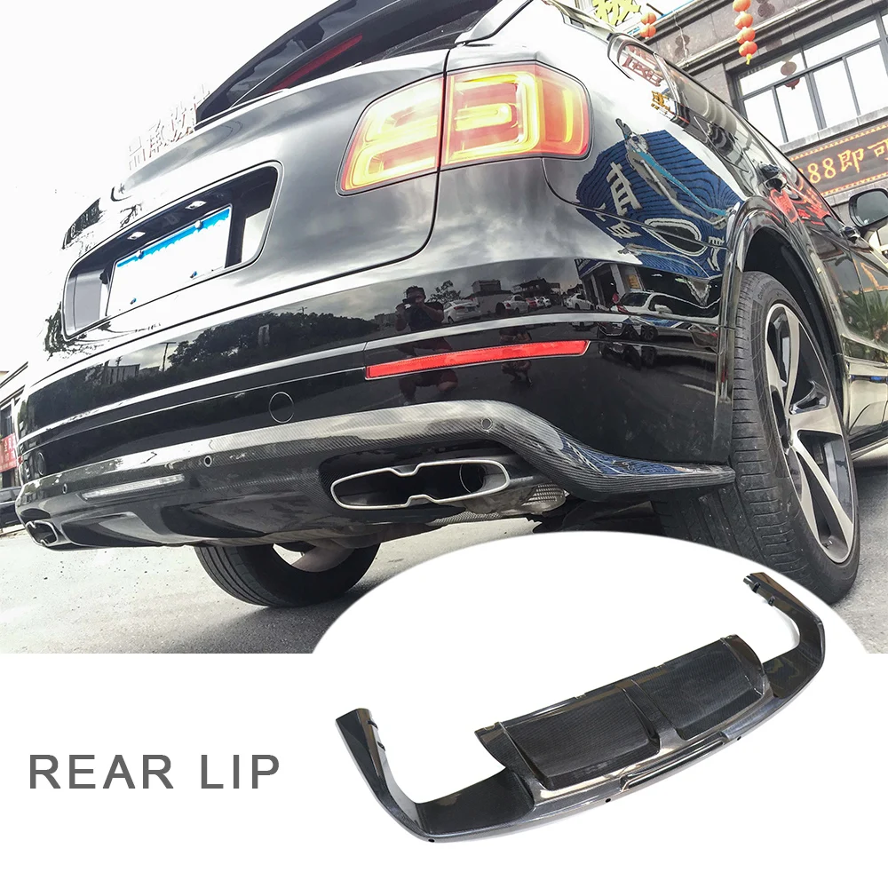 

Универсальный автомобильный задний диффузор из настоящего углеродного волокна для Bentley Bentayga 2015-up W12, ограниченная серия, детали автоматического разветвителя бампера