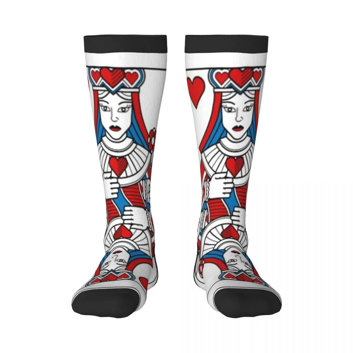 Unisex Socks Playing Card Queen Casual Harajuku Business Socks