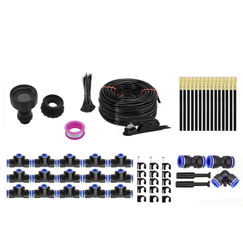 

【MEET】15 Nozzles 360° Adjustable Drip Irrigation System-50FT Garden Watering System, Garden Irrigation System