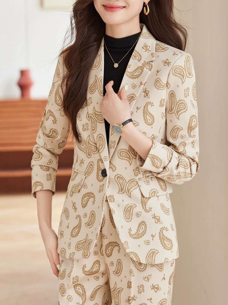 Formal Blazer for Women, Business Suits, Autumn and Winter Work Wear, Jackets and Pants, Quality Office Uniform 2-Piece