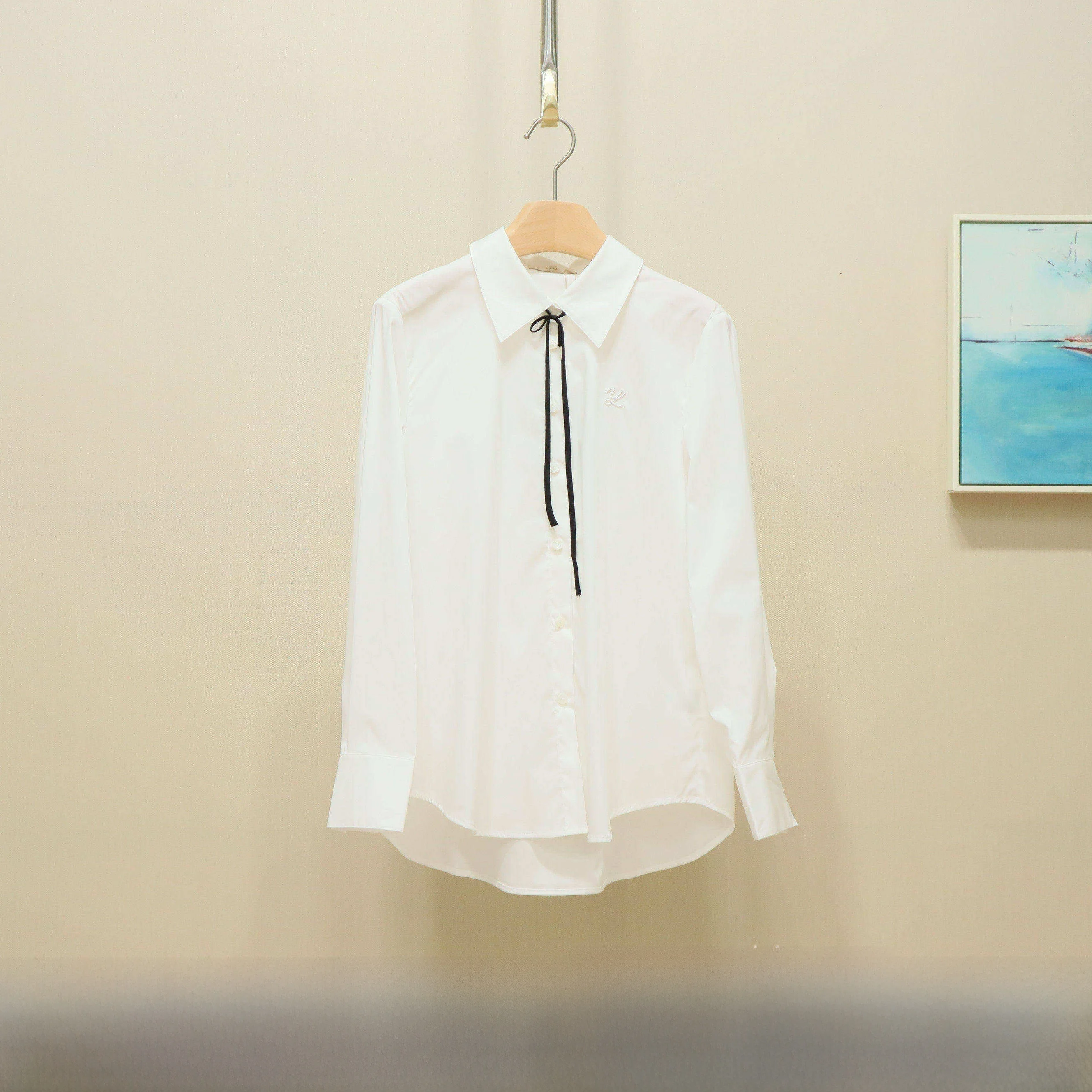 

Элегантная рубашка с поясом для коррекции фигуры, весна 2026, YSING, для повседневной носки, свободный крой, длинный рукав, однотонная, на пуговицах, с защитой от УФ-излучения