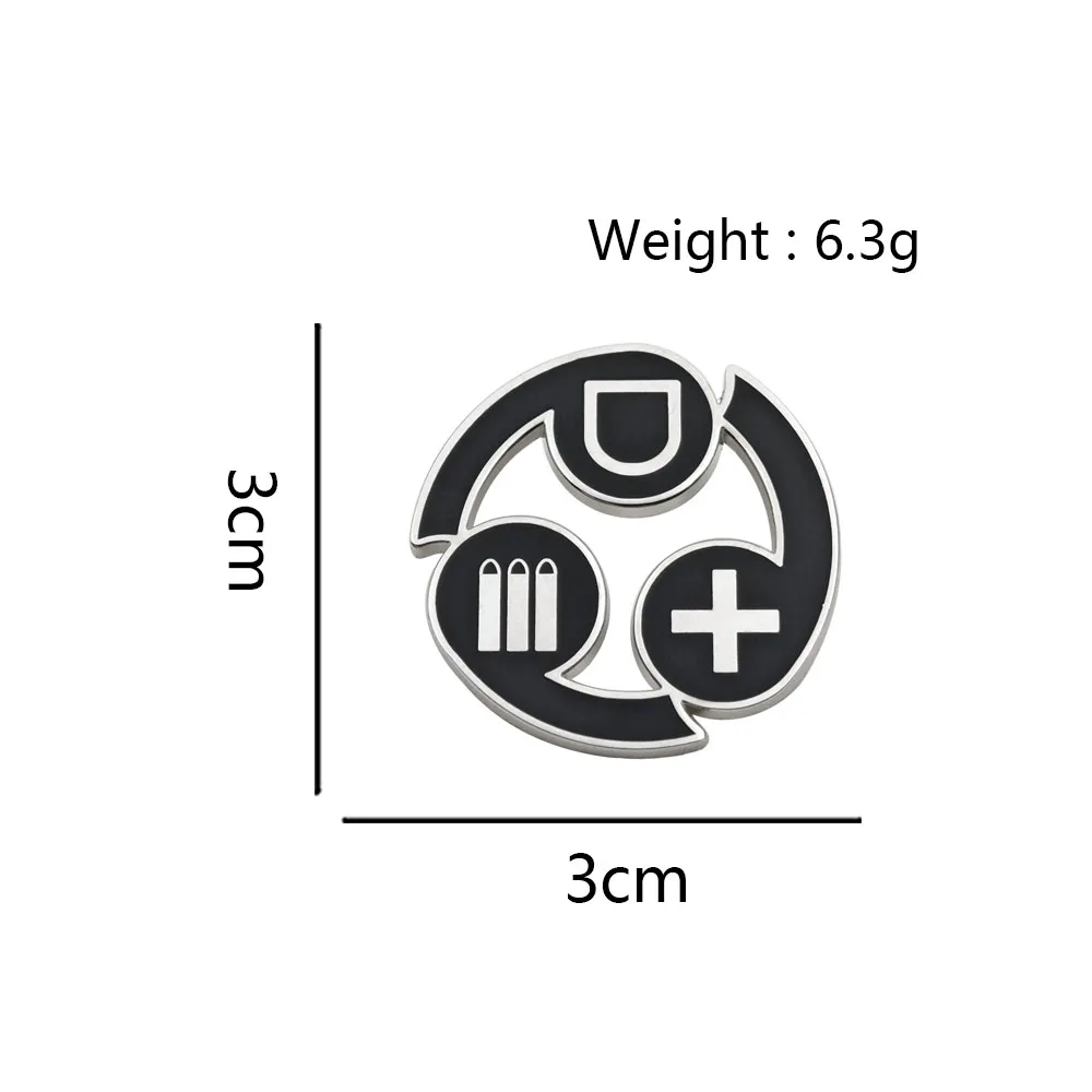 Girls und Panzer Great Operation Lapel Pin Mobile Game Class Icons Metal Badge Shield Bullet Medic Cross Brooch Clothes Fan gift