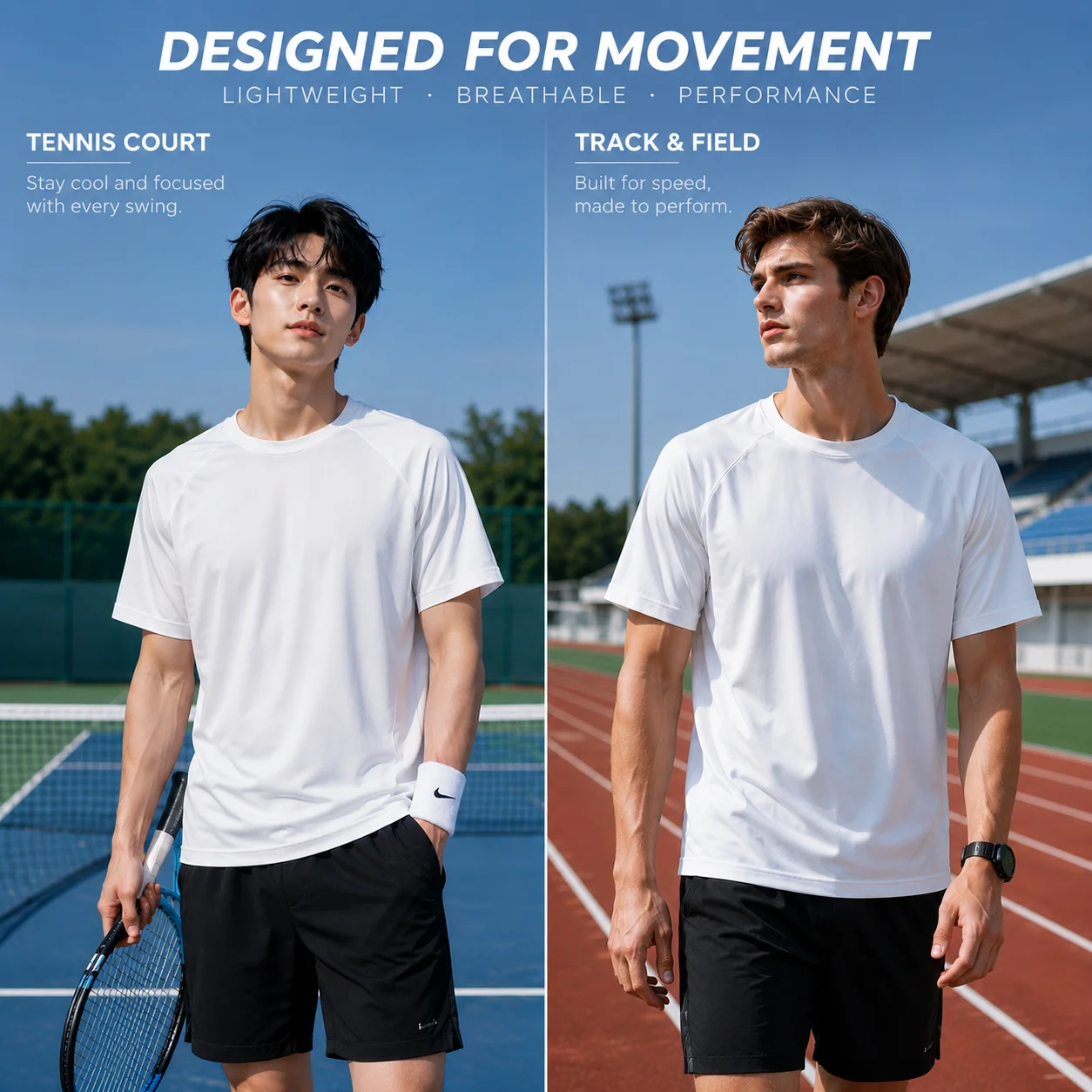 Veidoorn Solid Color Sports T Shirt Breathable Quick Dry Anti-deformation UPF Sun Protection Athletic Tee Elastic Fitness Tops