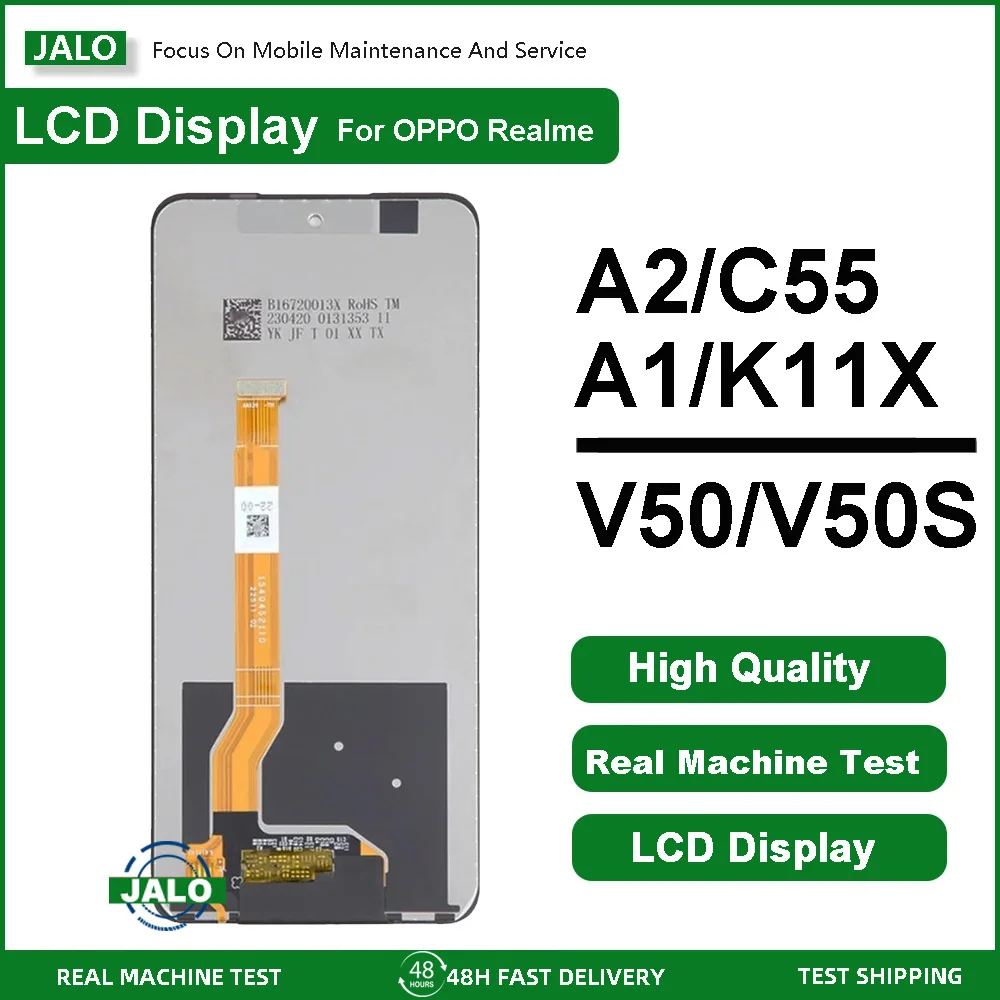 JALO Mobile Phone LCD Screen Assembly for OPPO A1 A2 C55 K11X A98 Realme V50 V50S LCD Display Touch Screen LCD Panel Replacement