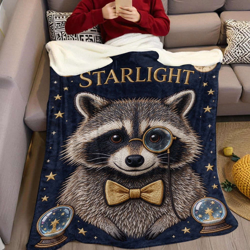 Stitch Maroon Ginger Soft Flannel Blanket Warm Cozy Throw Blanket for Bedroom Living Room Fuzzy Plush Bedspread Gift for Family