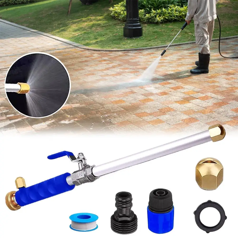 High Pressure Car Washer Gun Wand Garden Hose Spray Nozzle for Car Window Patio Cleaning Power Washer with Jet Fan Spray Tips