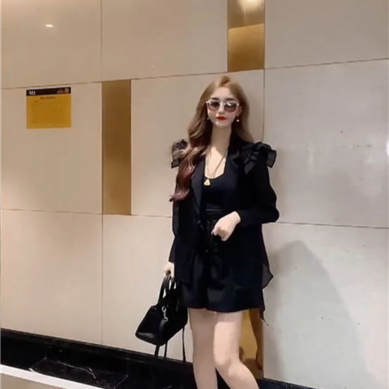 Short Sets for Women 2 Pieces Suit Formal Woman Shorts Two-piece Kit Outfit New Products Coordinated Classic Korean Style Trends images - 6