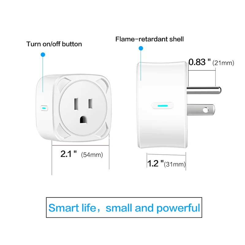 Умная розетка Tuya с дистанционным управлением, бытовая умная розетка Wi-Fi, стандартная розетка США, умная розетка Wi-Fi 16a. Голосовое управление 100-240 В