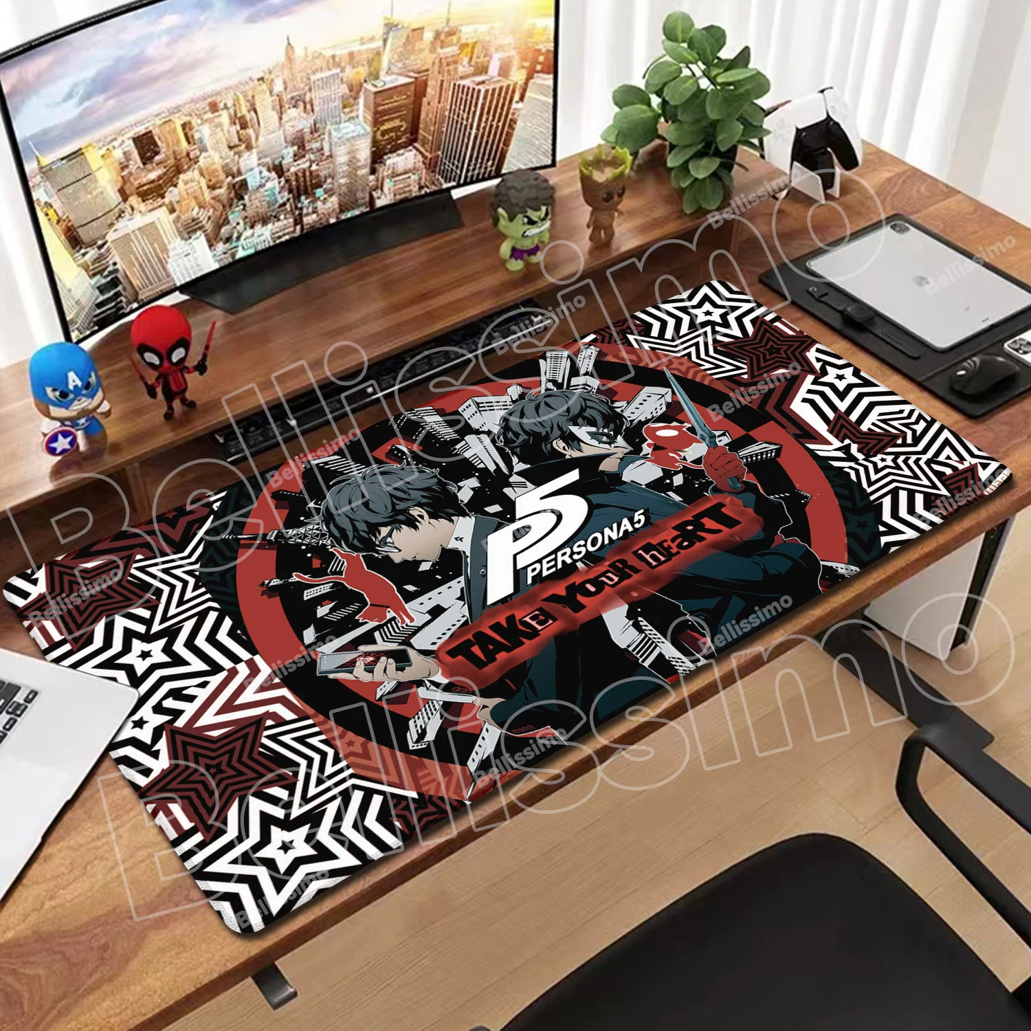 حصيرة مكتبية ألعاب ماوس P-persona 5 قطعة ماوس الوسادة مكتب المطاط مكتب منصات كبيرة ماوس عدم الانزلاق للكمبيوتر هدية ماوس الحصير