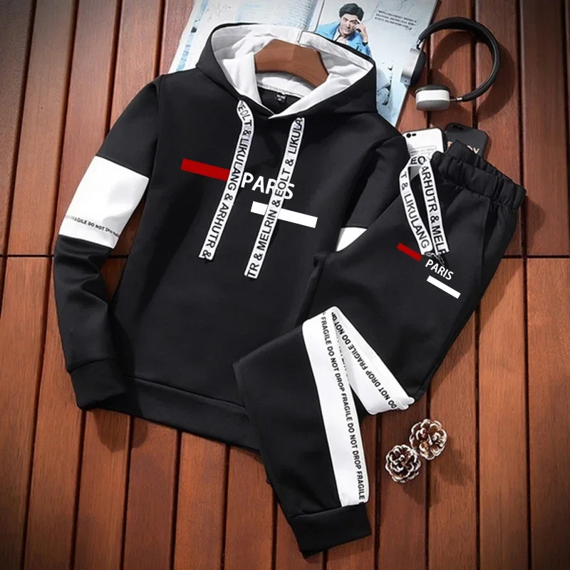 

Men's Tracksuit Outdoor Quality Autumn Winter Simple Daily Casual Sports Hooded Single Sweatshirts And Sweatpant Comfort Jogging