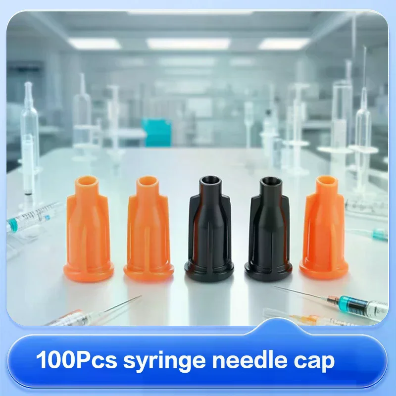 

100Pcs Plastic Syringe Tips Caps Injector Dispenser Dispensing Needle Sealing Plug Standard Syringe Luer Stop Caps Supplies