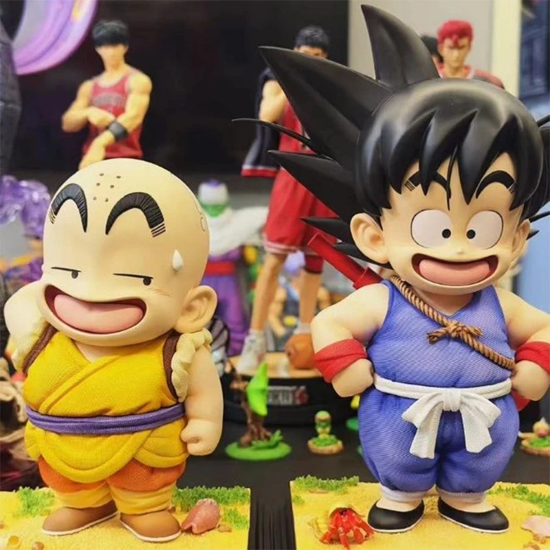 Anime Dragon Ball Figures Son Goku Figures Krillin Fuguire Childhood Cute Models Pvc Gk Animation Peripheral Desk Ornaments Toys