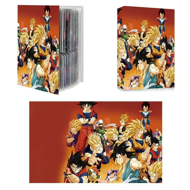 240PCS Dragon Ball Anime Super Saiyan Card Album Book Son Goku Vegeta Bulma Map Letter Folder Binder Notebook Collection Folder