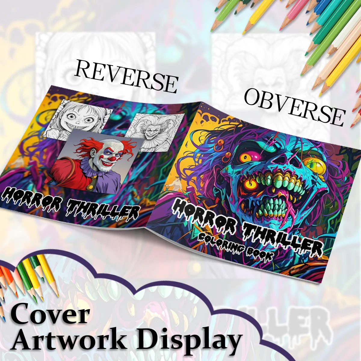 Chilling Horror Coloring Book for Adults Thrilling Themed Illustrations for Creative Relaxation Unique Art Therapy Coloring