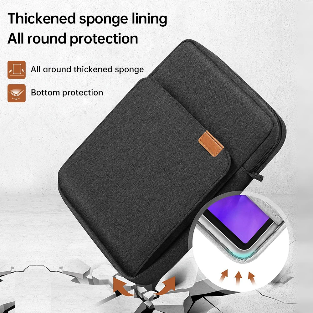 9-13 Inch Tablet Sleeve Bag For iPad 9.7 10.2 7/8/9/10th 10.9 Pro 11 12 9 2022 Air 5 4 Case Tablet Pouch Bag with Shoulder Strap