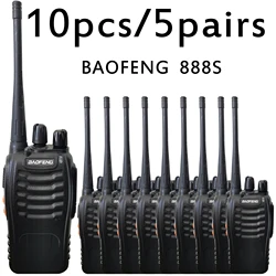 10 шт./лот, оптовая продажа, 888S, рация UHF 400-470 МГц, оригинальная двусторонняя радиостанция Baofeng для центров, общественного кинотеатра