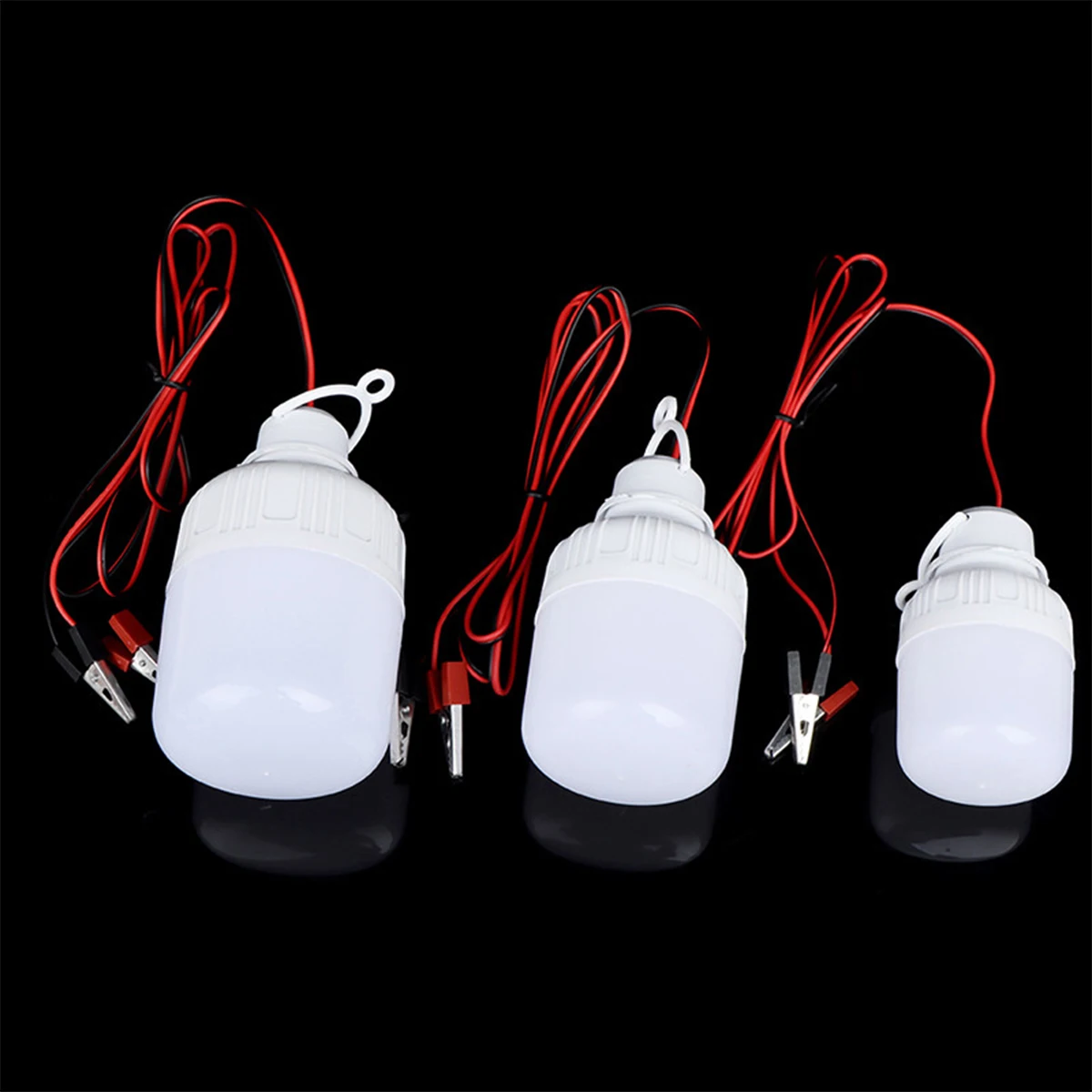 Led Bulb With 1.2m Clip Line 15w 9w 5w Daylight White Outdoor Tent Lamp 12v Milky Pc Cover Not Dimmable Bulbs Decorative Replace