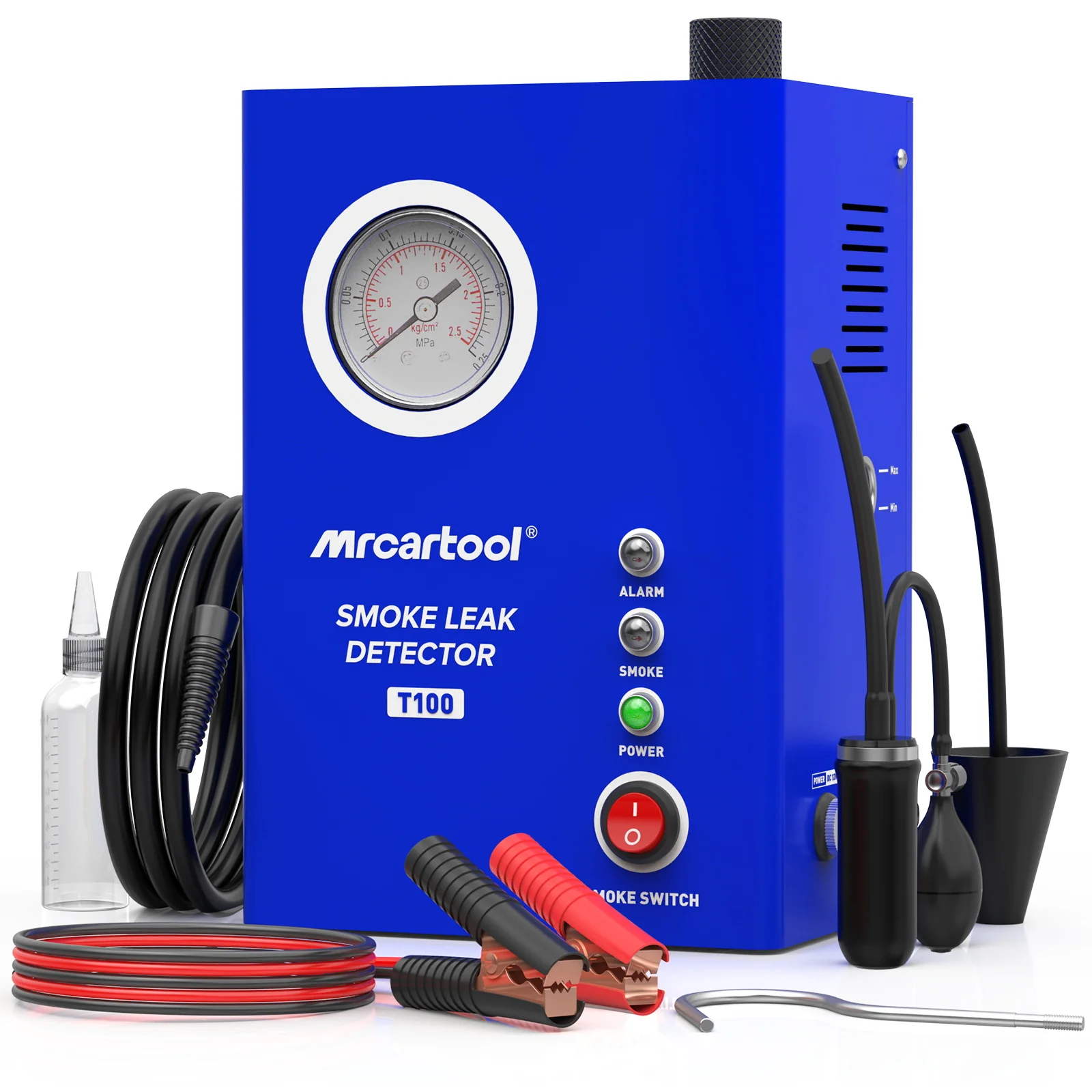 

MR CARTOOL T100 Car Smoke Machine Leak Detector EVAP Car Fuel Pipe System Vacuum Test Automotive Smoke Machine Leak Detector