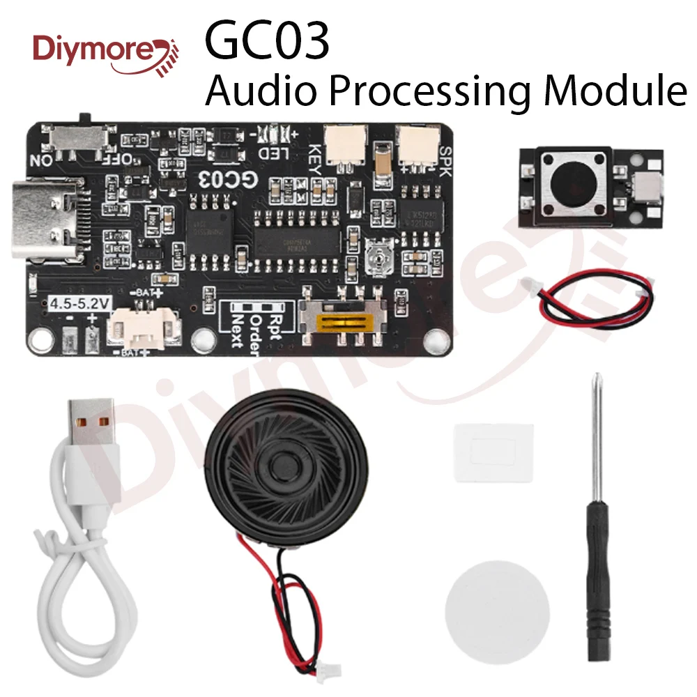 GC03-A MP3 Download Voice Module Type C Music Cover Wall Recording Card Movement Creative For Christmas Birthday Card Gift Box