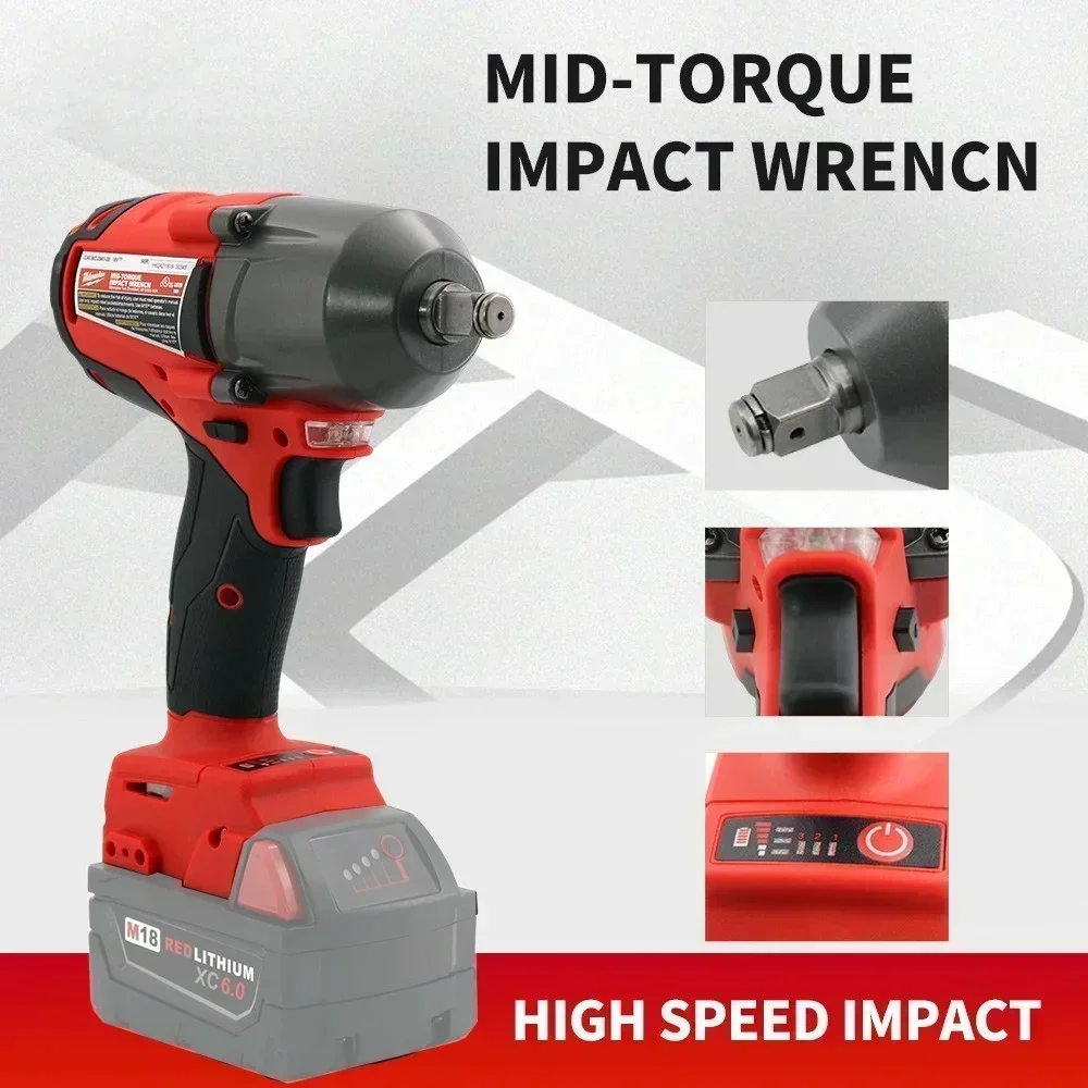 

100% Original upgrade Milwaukee 1600NM Cordless Electric WrenchLarge Torque Brushless Impact Wrench Car Truck Repair Power Tools