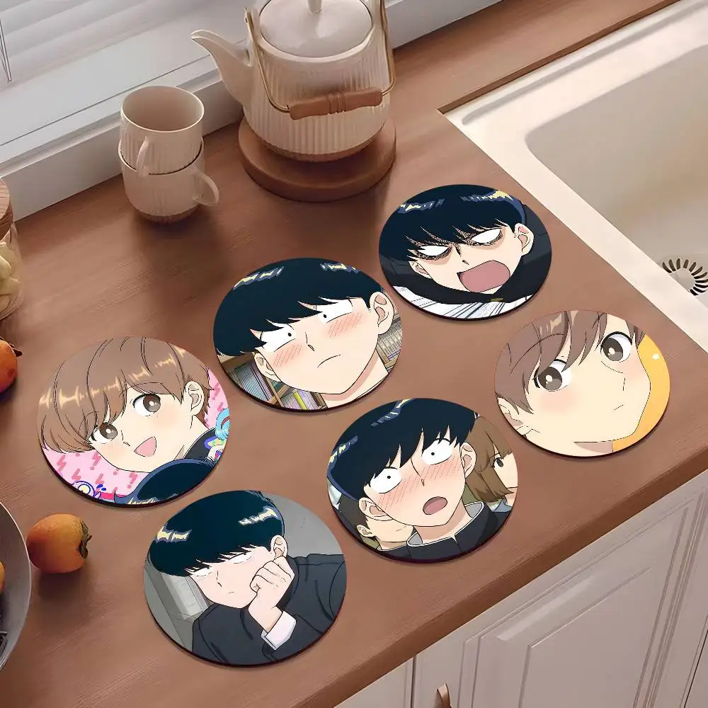 1pc Cute Anime Go For It Nakamura Wooden Coaster Colour Printing Cup Mat Home Desk Decoration Gifts