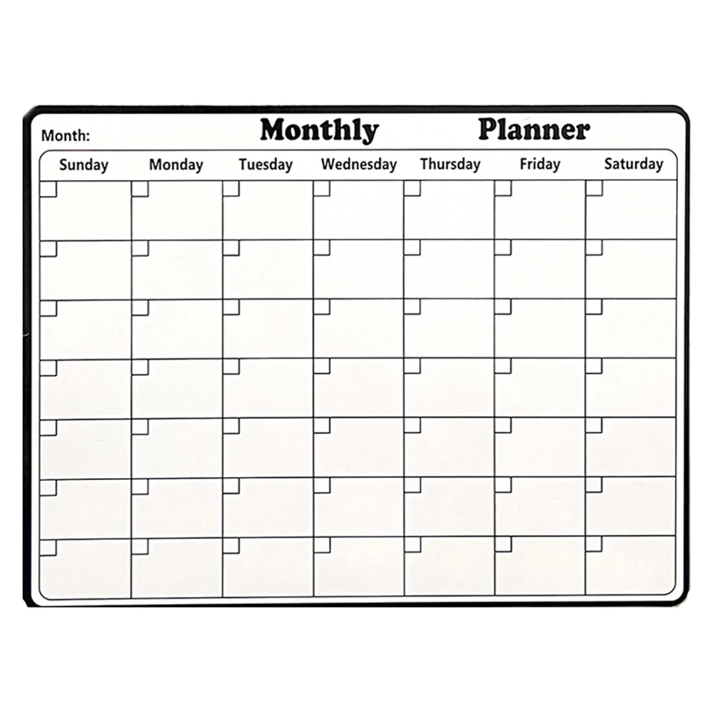 Dry Erase Fridge Magnetic Calendar Monthly Weekly Planner Board Pad Whiteboard With 3 Markers 1 Eraser 3 Magnets For Home