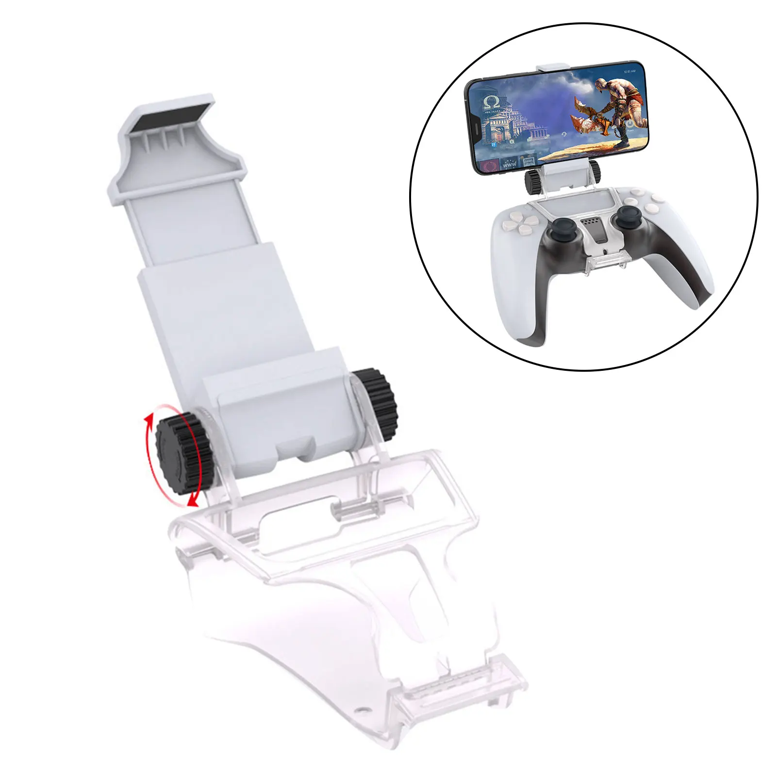 Mobile Phone Clamp Clip Holder For PS5 Controller Dual Sense Accessories Smart Phone Grip Mount Stand Bracket Angle Adjustable