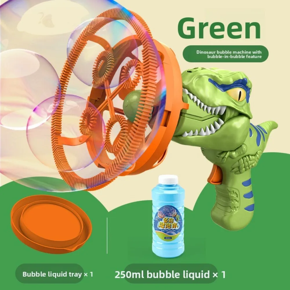 Dinosaurier-Shooter-Handblasenmaschine für Kinder im Freien, Sommerspielspielzeug, lustiges Aktivitätsgeschenk für Kinder im Alter von 3, 4, 5, 6, 7, 8 Jahren