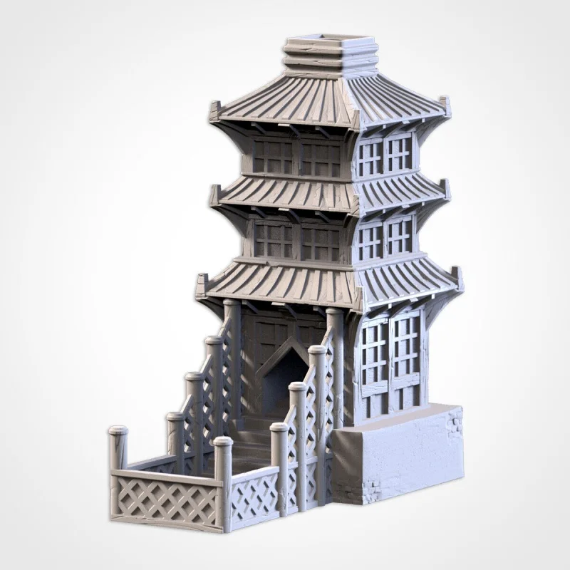 Mini-indicateur de tour de dés oriental strictement peint à la main pour le DND, britannique et en plis, décor de salle de jeux