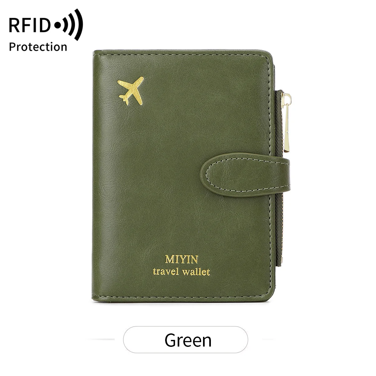 Multifunctionele RFID antidiefstalborstel paspoorttas modieuze paspoortclip met meerdere kaartsleuven PU-leer portemonnee met grote capaciteit