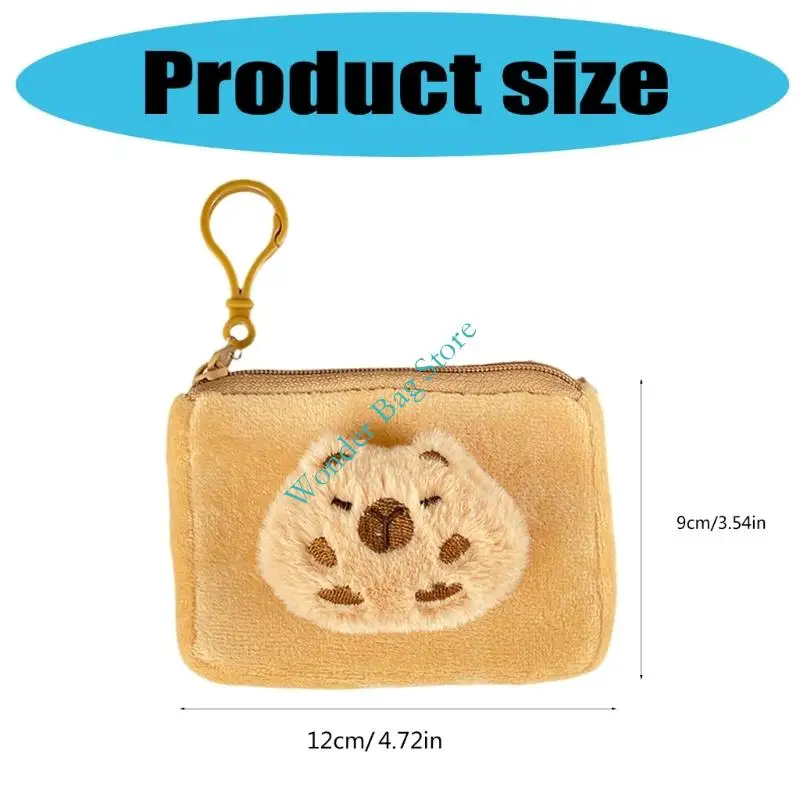 

H3CB Coin Purse Keychain for Women Change Wallet with Keyring Card Holder Key Coin Cash Holder Portable Makeup Bag
