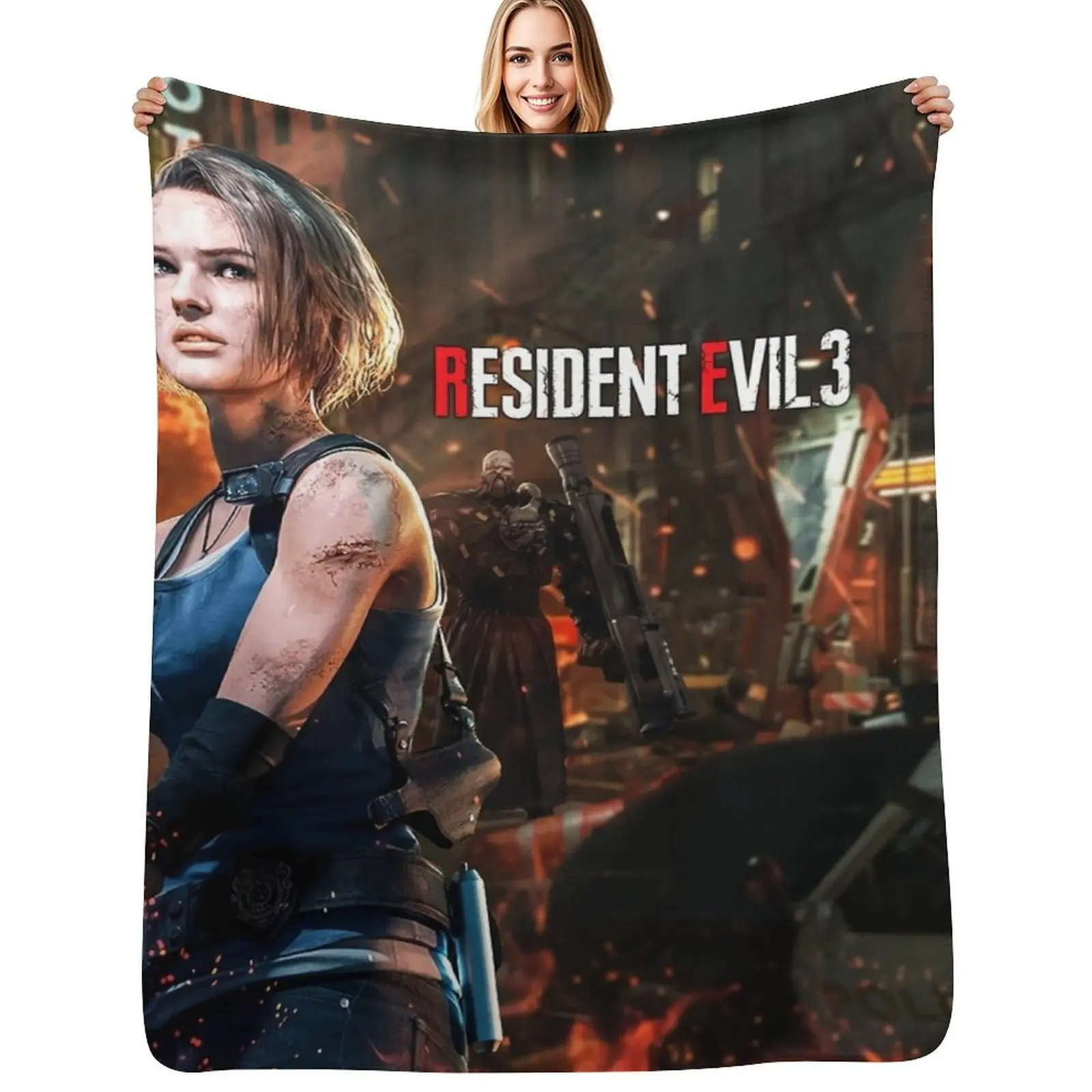 

Jill valentine racoon Throw Blanket Hairys Comforter Luxury Brand Luxury St Blankets