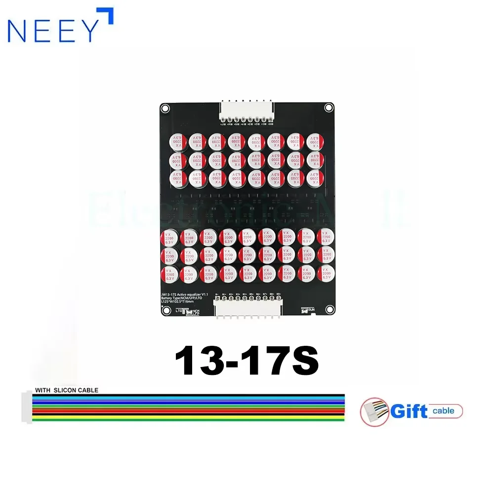 

NEEY 5A 13S 14S 16S 17S Active Equalizer Balancer Lifepo4/Li-ion/LTO Battery Energy Capacitor Lithium Equalizer