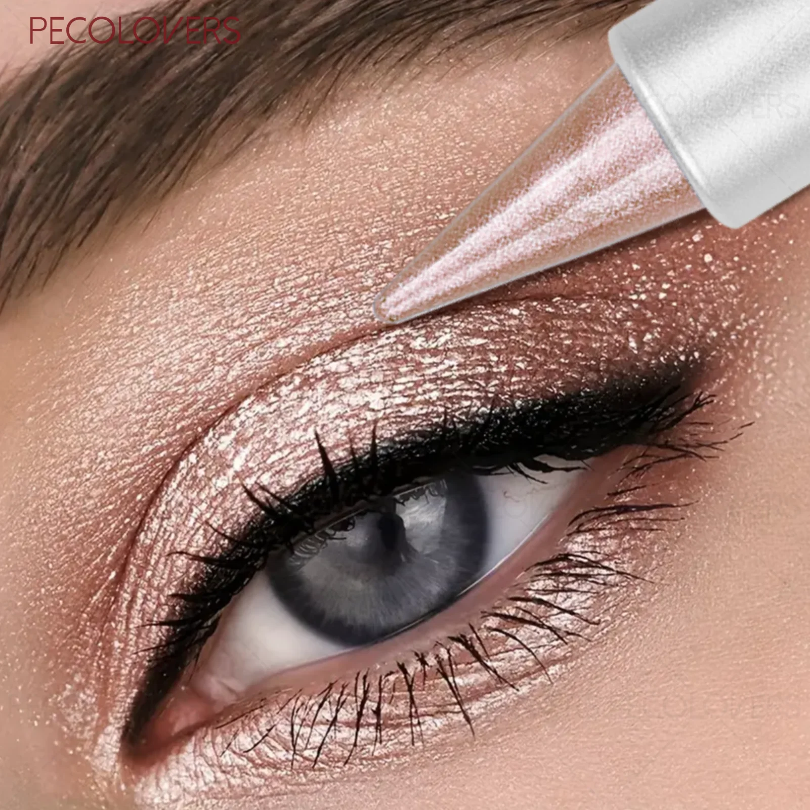 1 個のマルチカラーアイシャドウペンシル＆アイシャドウスティック、単色グリッター、大胆なアイメイクアップルック、完璧なギフト