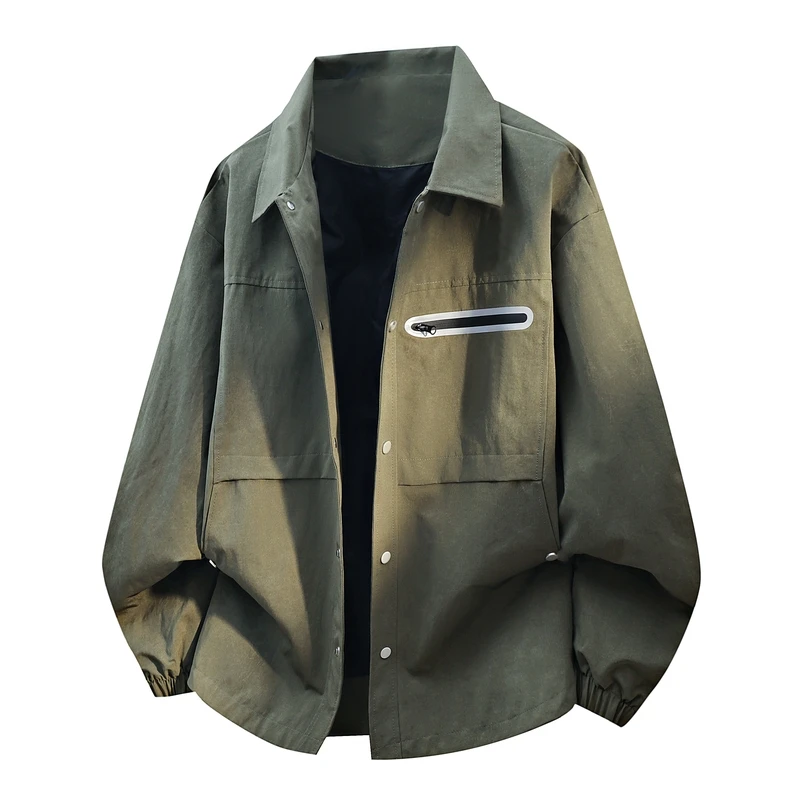 

Мужская повседневная куртка на весну-осень 2026 — высококачественная, модная, стильная, элегантная, универсальная, свободного кроя