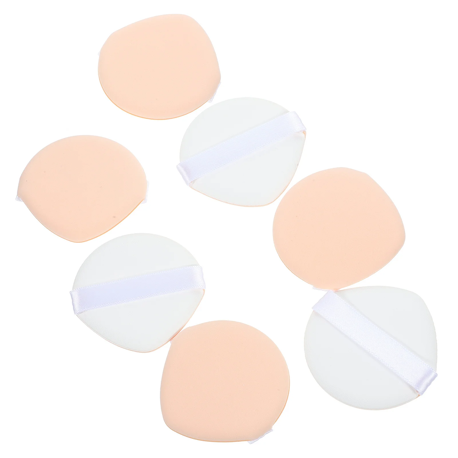 7 قطع من إسفنجات مكياج ناعمة لبودرة الوجه للنساء، وسادات لمرحلات المكياج للارتداء اليومي، ومساعدات تطبيق بلمسة نهائية طبيعية