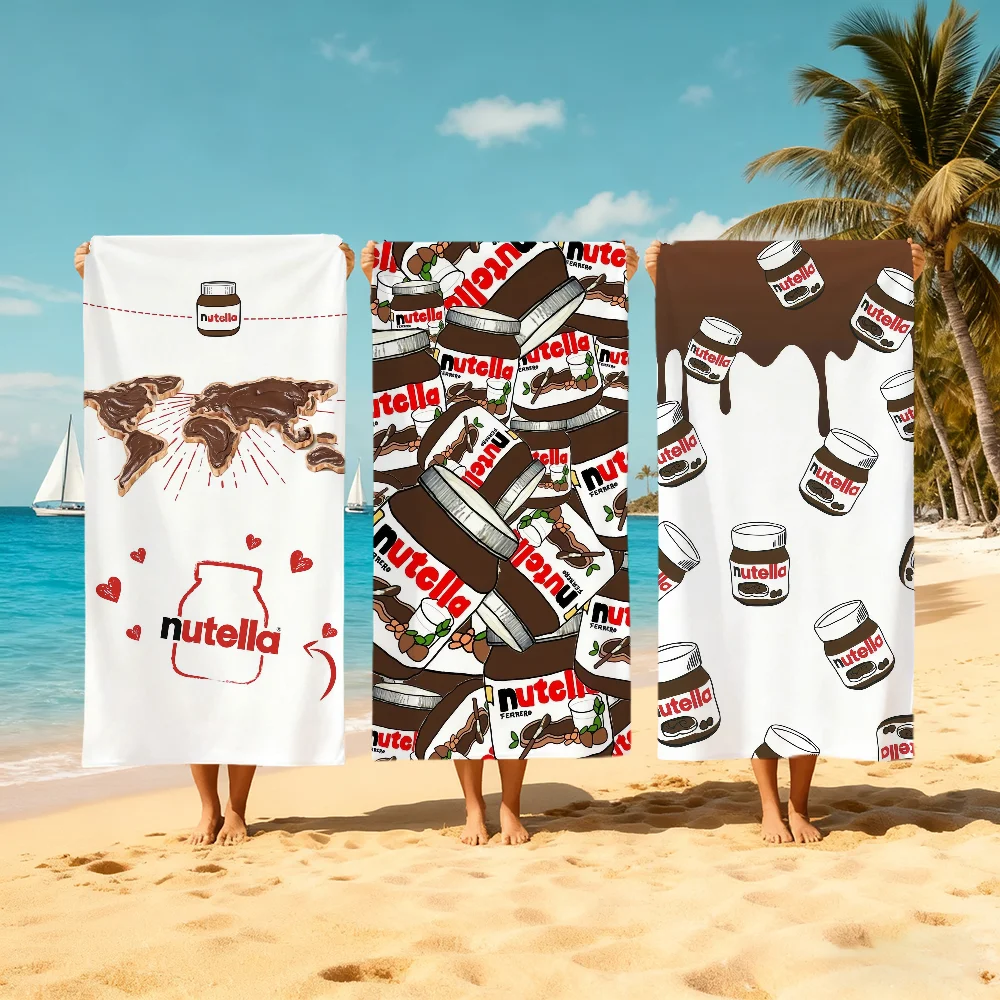 Funny Chocolate N-Nutella-a Towel Beach Quick Dry Soft Pool Towels Gift for Travel Gym Shower Camping Sports