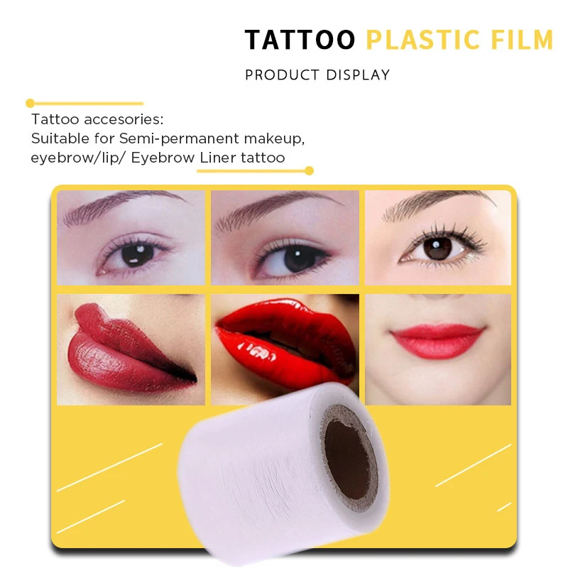 200m*40mm Transparent Tattoo Mask Film Plastic Wraps Cover Microblading Tattoo Permanent Makeup Micropigmentation Accessories