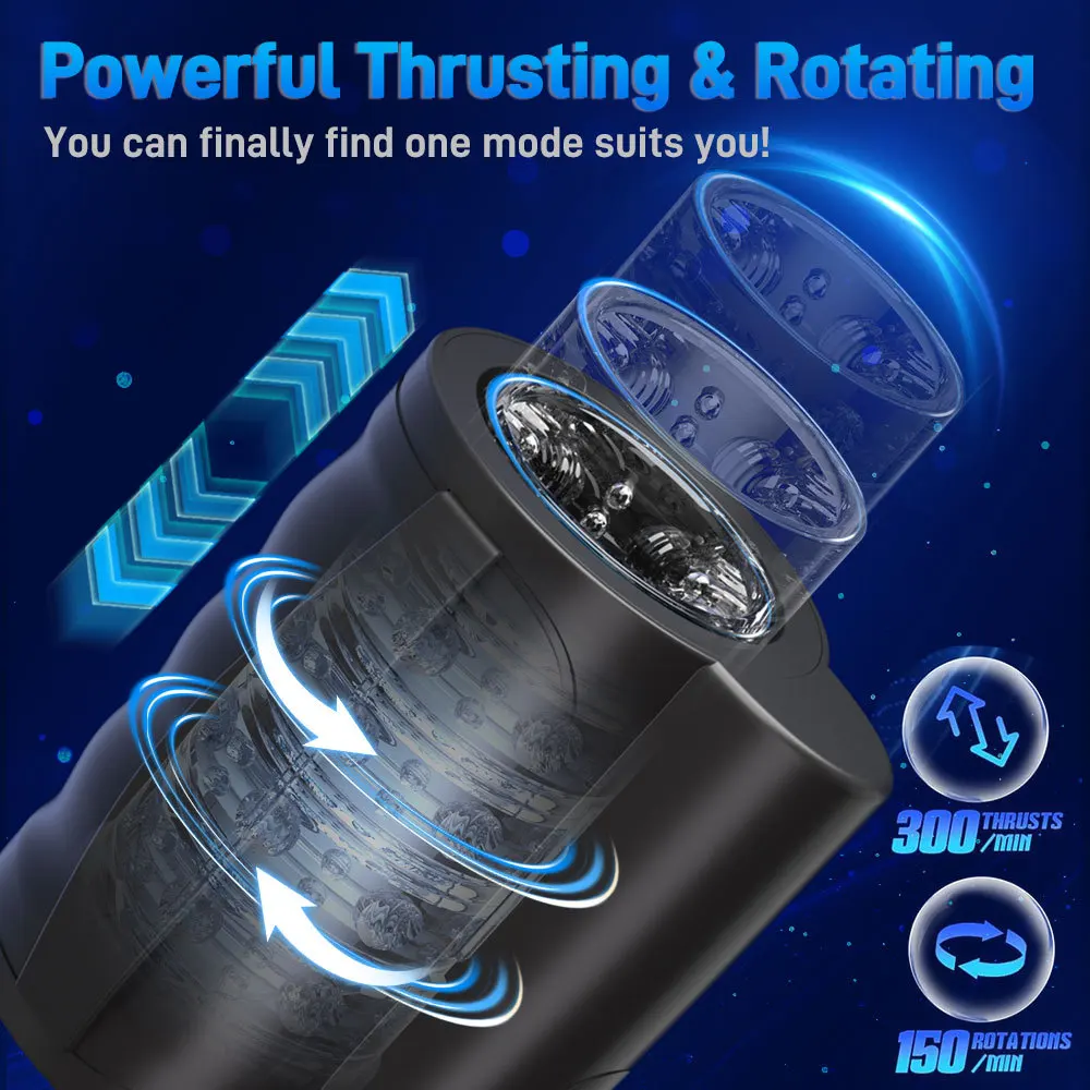 Automatic Male Masturbator Telescopic Rotation Vagina Masturbation Equipment Sex Toys for Men Goods for Adults Piston Mastubator 2
