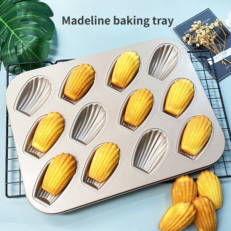 

Madeleine Cake Mold Non-stick Carbon Steel Shell Baking Mould Biscuit Chocolate Bakeware Tools Kitchen Accessories 6/12 Hole