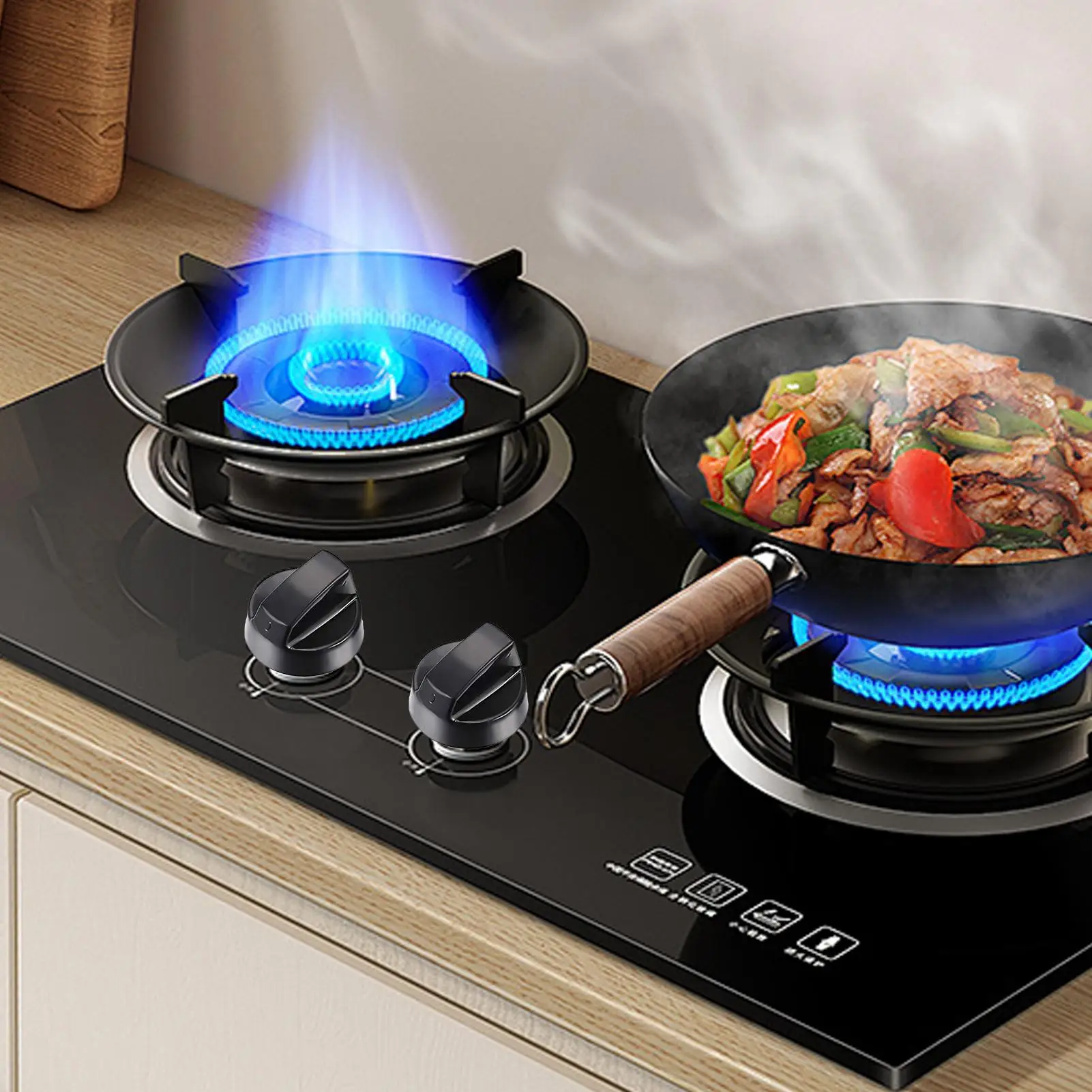 4Pcs Replacement Switc h Knob Plastic Knob Gas universal Control Knob Comfortable grip Oven Cooker Hob For Benchtop Burner