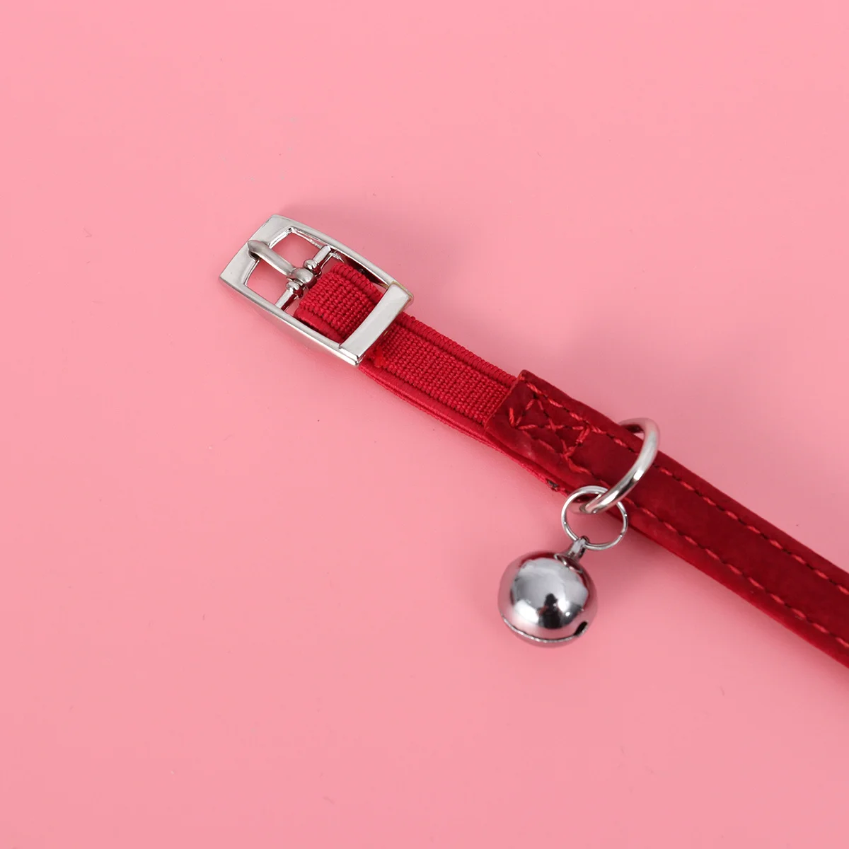 

Peach Heart Pet Collar Adjustable Colorful Polyester Comfortable Dog Cat Collar Rhinestone Stylish Walking Accessory