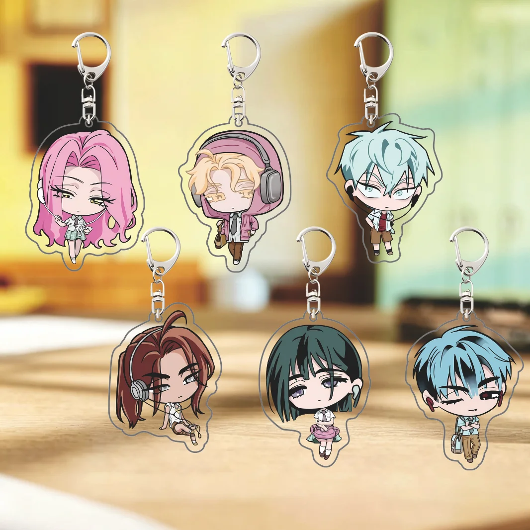 Acrylic Keychain: Alien Stage Zombie Stage, Till Ivan Mizi Cute Chibi Fading Youth Keyring, Spooky Halloween Anime Bag Accessory