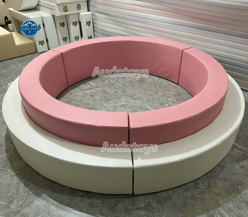 Kids Playground Indoor Double Layer Round Ball Pool Pink Toddler Soft Ball Pit School Use Customizable Size & Color